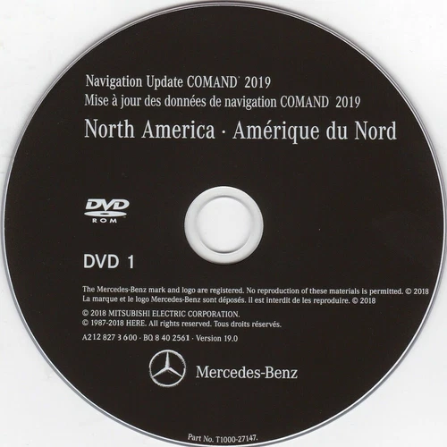 2010-2011 MERCEDES E350 E550 E63 AMG 2019 Navigation DVD Map Update NTG4-212 GPS