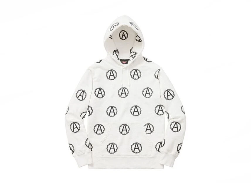 Supreme undercover anarchy hooded sweatshirt white size large