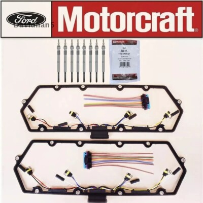 #ad #ad For 98 03 Ford 7.3L Powerstroke Diesel Valve Cover Gaskets Harness amp; 8 Glow Plug $96.00