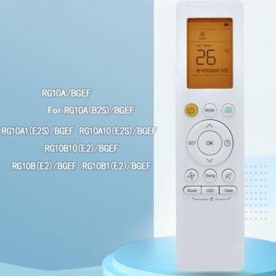 RG10A Replacement Remote Control Intelligent and Backlit for Air Conditioner