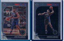 A 2-CARD LOT OF - 2019-20 Hoops Premium Stock #258 ZION WILLIAMSON (BASE & VAR.)