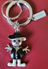 Coach Articulated Enamel & Metal Scarecrow Figure Split Keyring Clip Rare