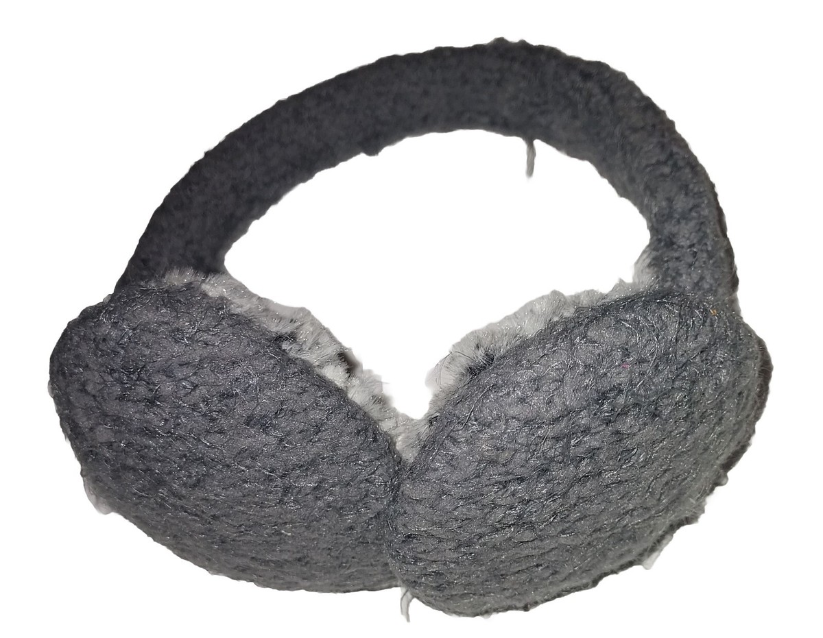 Fownes the Makers Of UGG Plush Faux Fur Fuzzy Gray Earmuffs  display picture 2