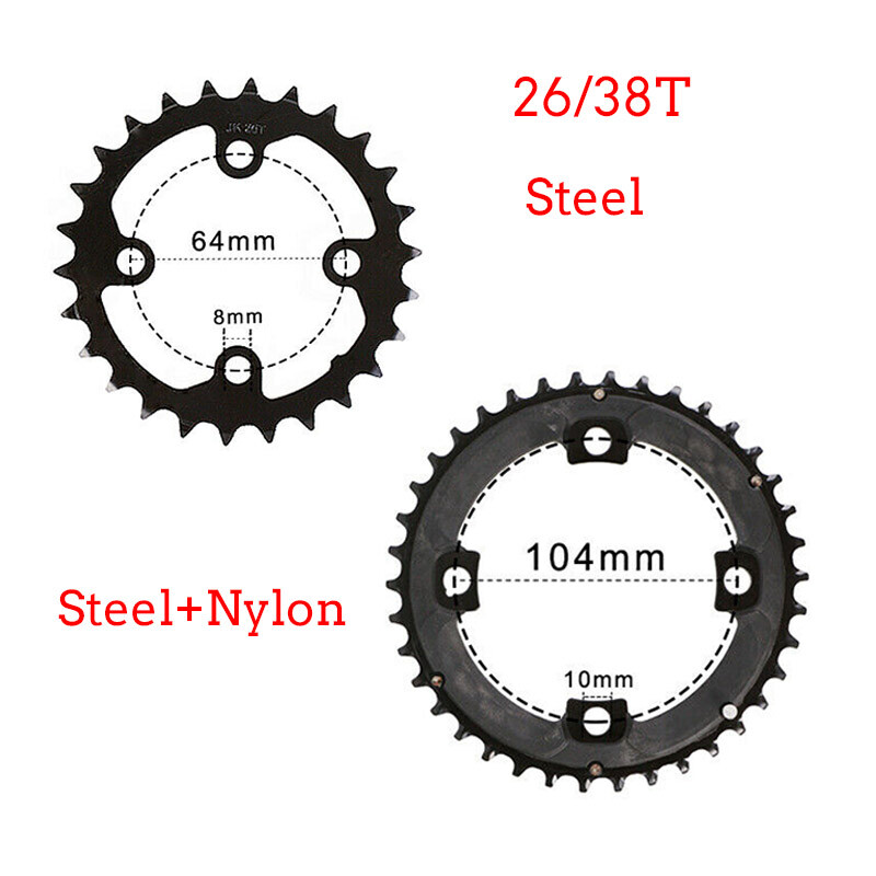 Chainring 2x10s 26t/38t Double Chain Ring 104/64bcd Mtb Bike Fit Shimano