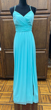 gown, formal long bridesmaids dress David's Bridal size 2 Spa blue, New with tag