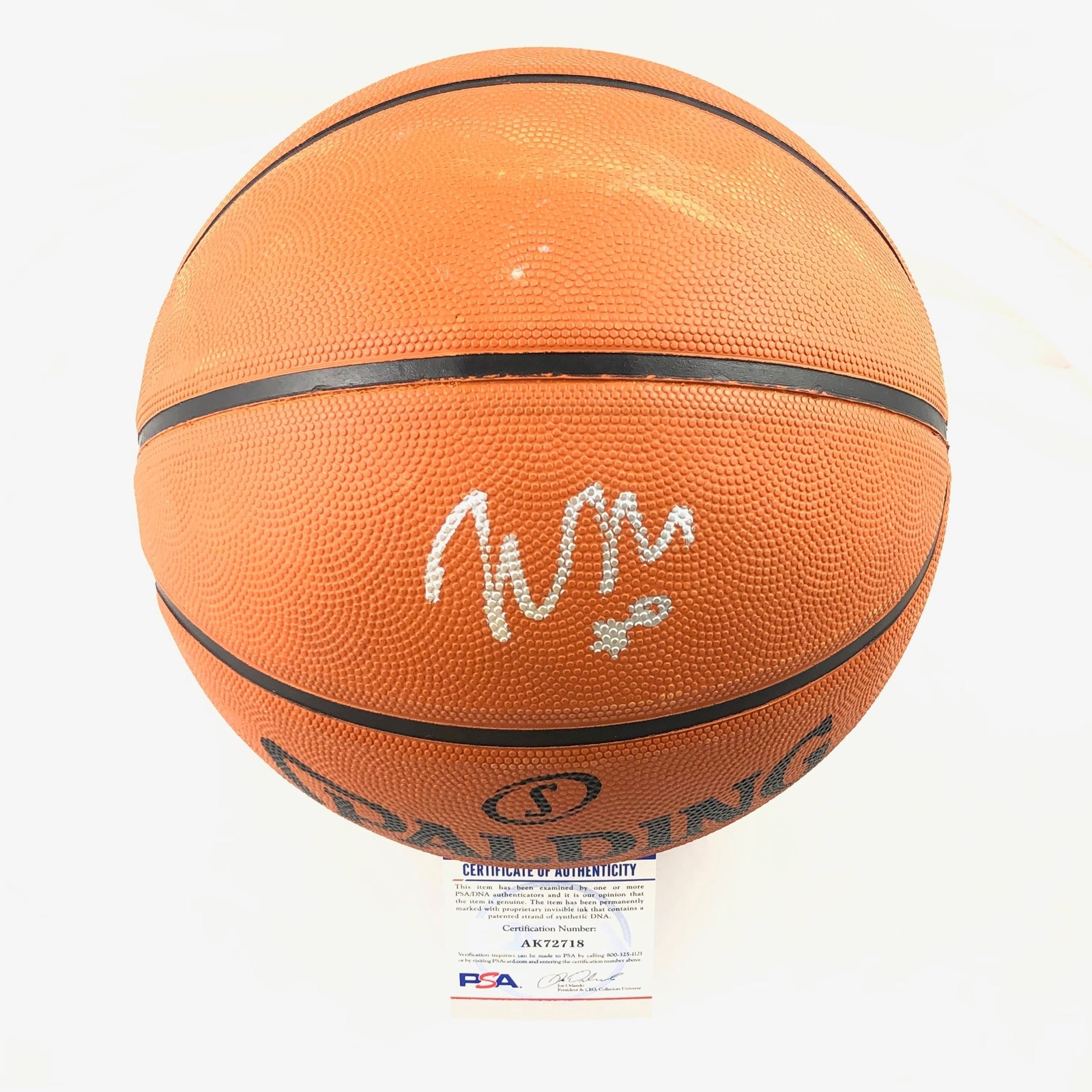 WENDELL MOORE Signed Basketball PSA/DNA Duke Blue Devils Autographed 