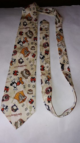 VTG 2000 Disney World Novelty Silk Necktie Tie Mickey Mouse Millennium - Picture 4 of 5