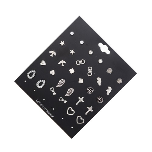 18 Pairs Antiallergische Ohrringe Gesetzt Schicke Ohrstecker Modischer - 第 11/11 張圖片
