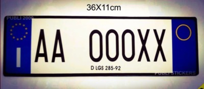 TARGA AUTO REPLICA SOSTITUTIVA ANT.+ POST. IN ALLUMINIO ART - Foto 10