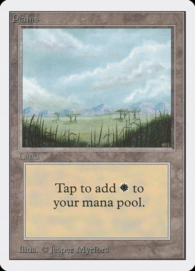 MTG Unlimited Edition Plains 289 LP Magic the Gathering Card