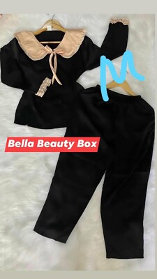 Women's Plus Size Mulberry Silk Pajama Set Black – Forsters Finery