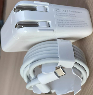 OEM 61W USB C Charger For Macbook Air 13 inch 2018/2019/2020/2022/2023+C-C Cable