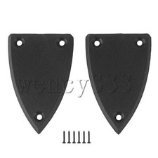 Black 1 Layer Triangle Truss Rod Cover For Guitar Pack Of 2