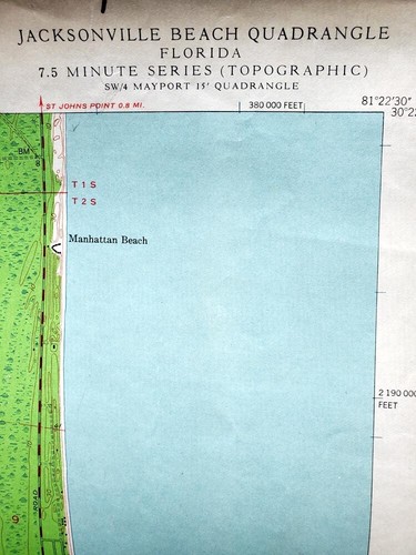 Jacksonville Beach FL 1948 USGS 7.5 Minute Topographic Map 1:24,000 Not Folded - Picture 2 of 3