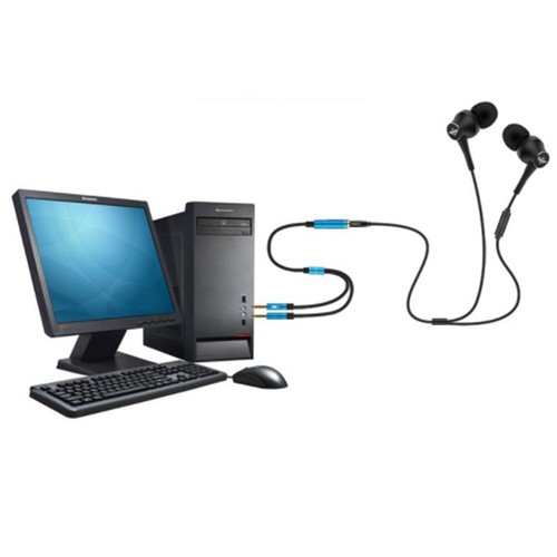 Audio Splitter for Headphones Computer Headset Adapter Earphones - Afbeelding 3 van 11