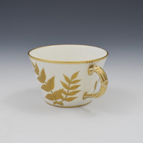 Fine Royal Worcester Porcelain Aesthetic Movement Style Gilt Cup & Saucer Antiqu - Picture 8 of 17