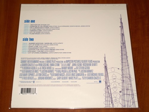 LA LA LAND OST JUSTIN HURWITZ *RARE* SIGNED LP BLUE VINYL & 7" SINGLE PROMO !! - Foto 4 di 8
