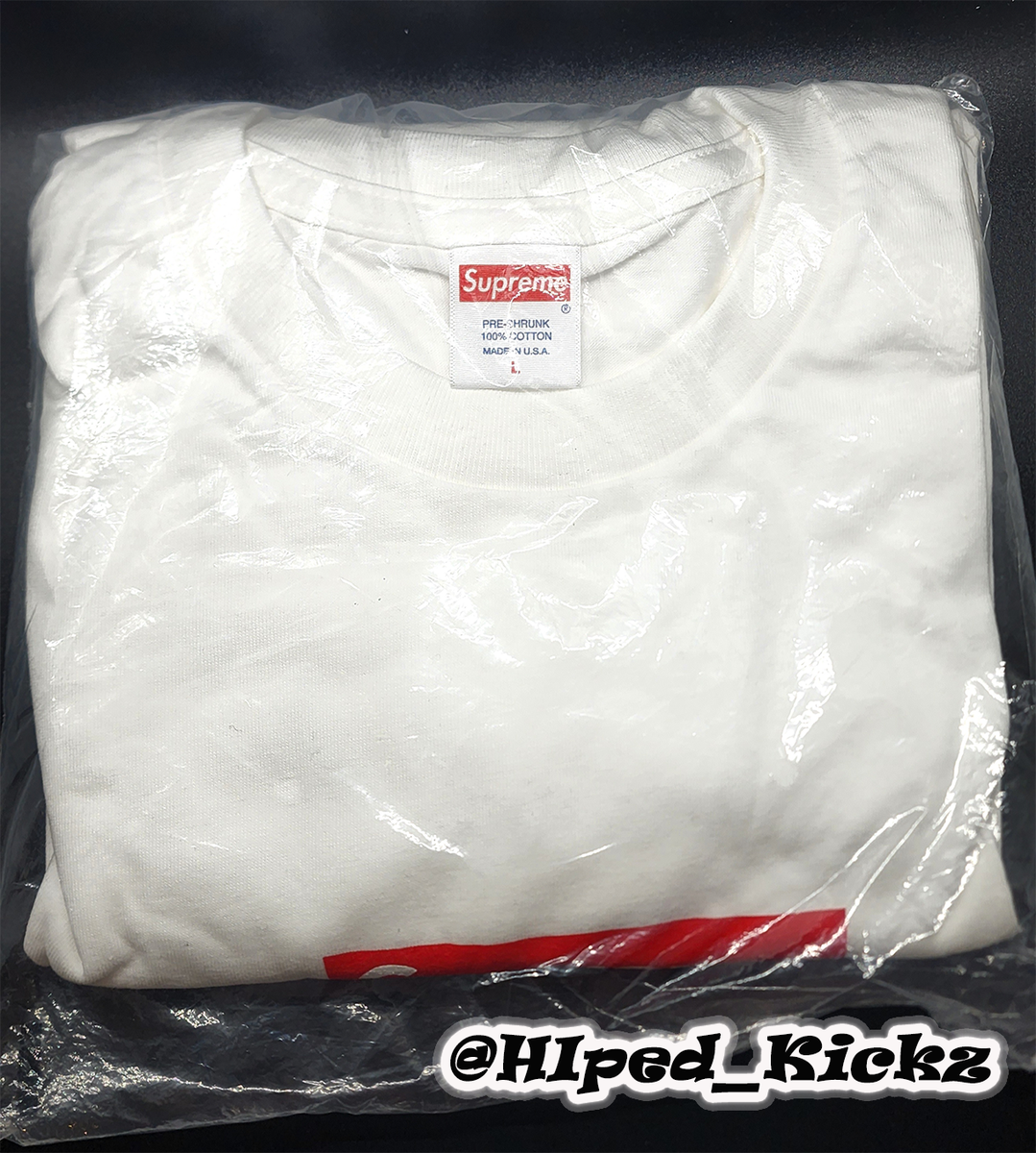 Supreme Box Logo Long Sleeve Tee WHITE Size L FW20 ***New 100
