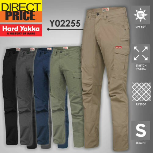 Mens Hard Yakka Core Basic Stretch Cargo Pant Pants Work Wear