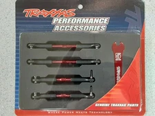 Traxxas 3741X Aluminum Turnbuckle Camber Link Set Red New!!