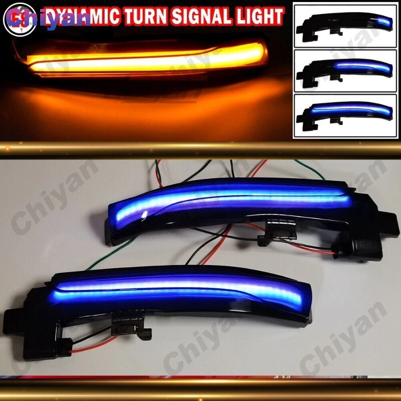 Luz de espejo LED de señal de giro dinámica ABS 2 piezas para Volvo V40 V60 S60 S80 V70 III Foto 4 de 4