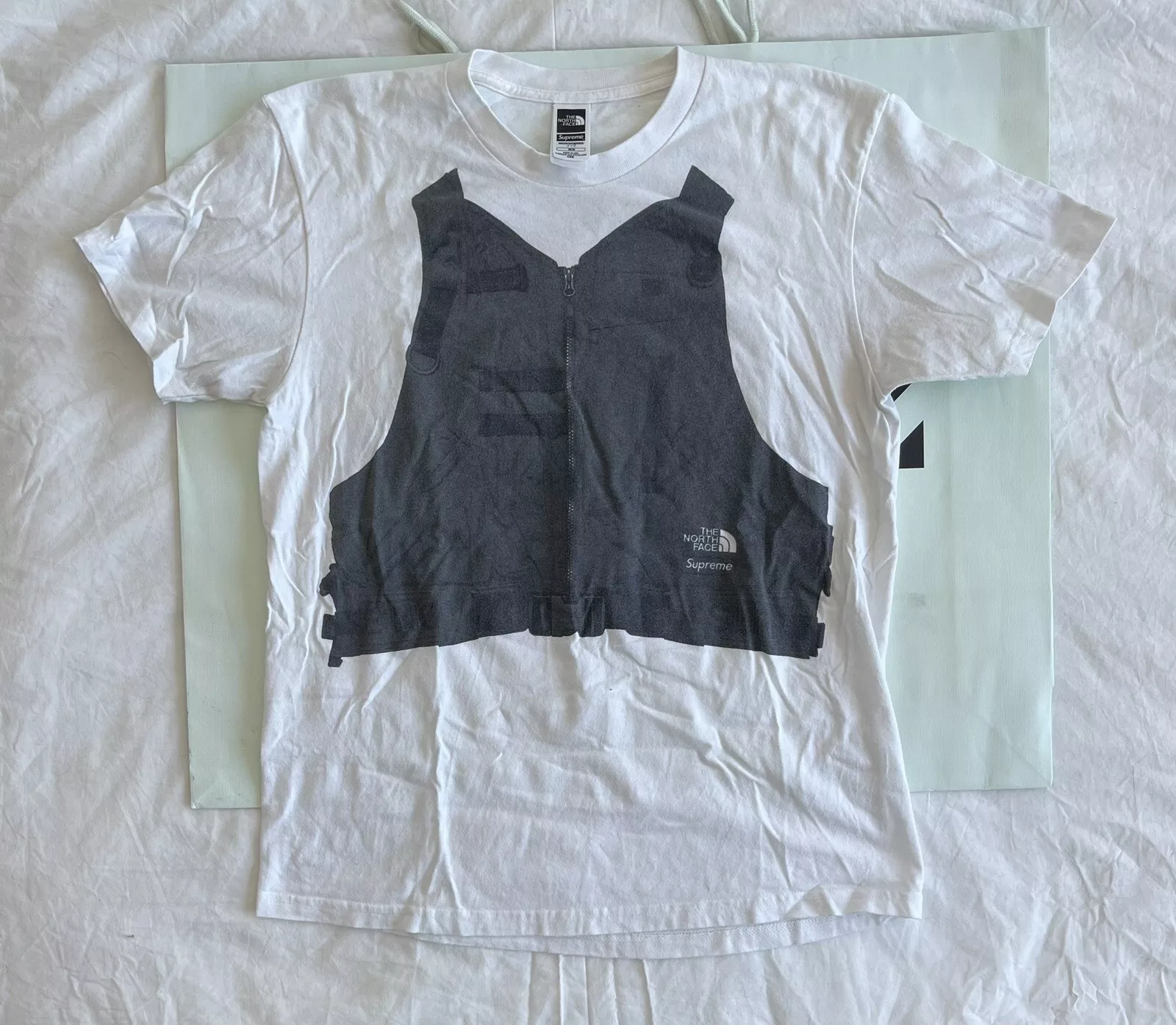 Gilet pare balles Supreme X The North Face blanc taille M 100 % authentique
