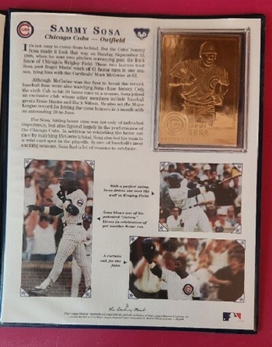 Mark McGuire & Sammy Sosa "Breaking the Home Run Record" Danbury Mint Set 1998 - Picture 4 of 4