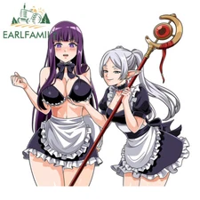 EARLFAMILY 5.1" Funny Fern Frieren Anime Car Decals Sexy Maid Stickers