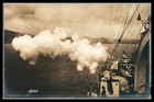 Foto Spanienf. SMS "Schleswig Holstein" 1929, Salutschüße an Bord, 5026-1302