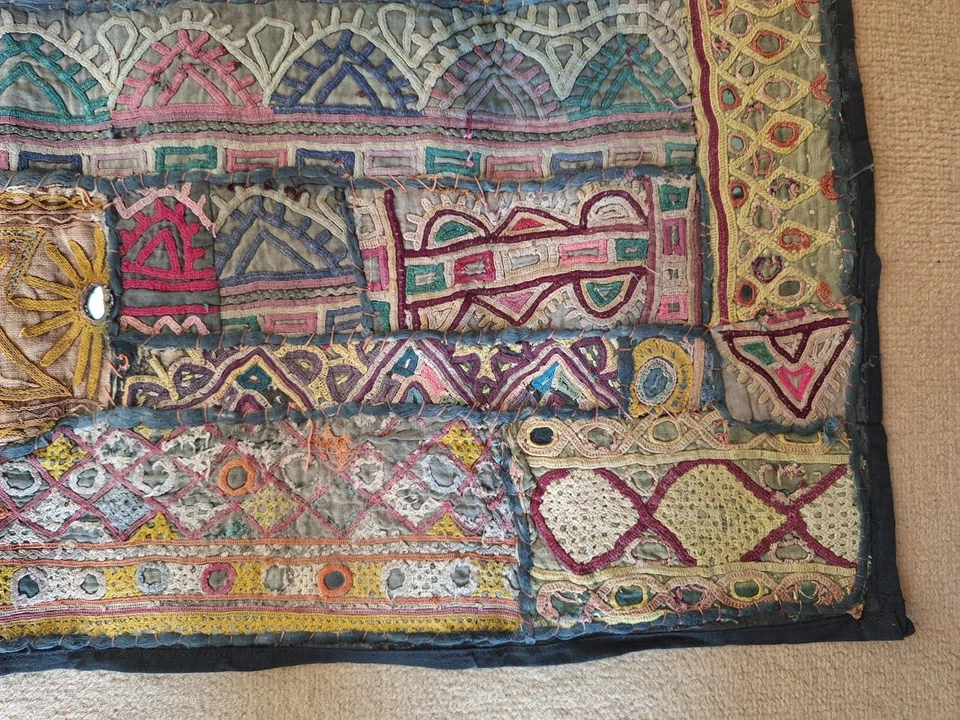 PATCHWORK  INDE RAJAHSTAN   ancien - Photo 4/4