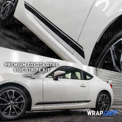 PREMIUM Toyota GT86 Seitenstreifensatz (schwarz glänzend)