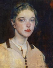 High Quality large Oil Painting portrait Girl Oia On Canvas Handmade Modern Art