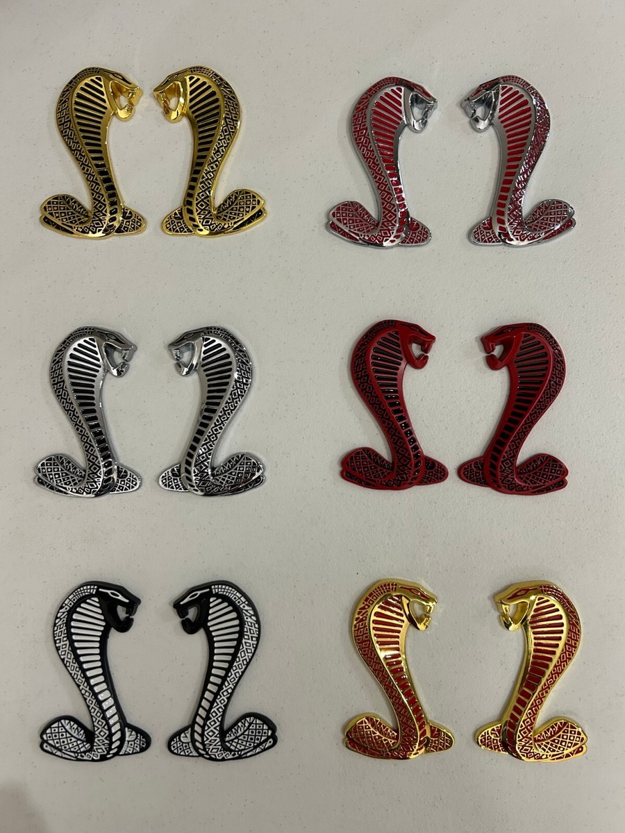 Metal Cobra Snake Dash Shelby Fender Grille Emblems badge Ford
