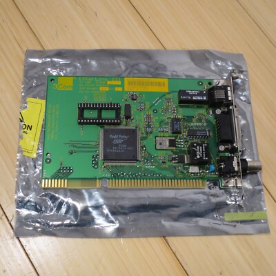 Network Card 3Com Etherlink III 3C509B-C Combo ISA RJ45 BNC 03-0021-010 REV A.