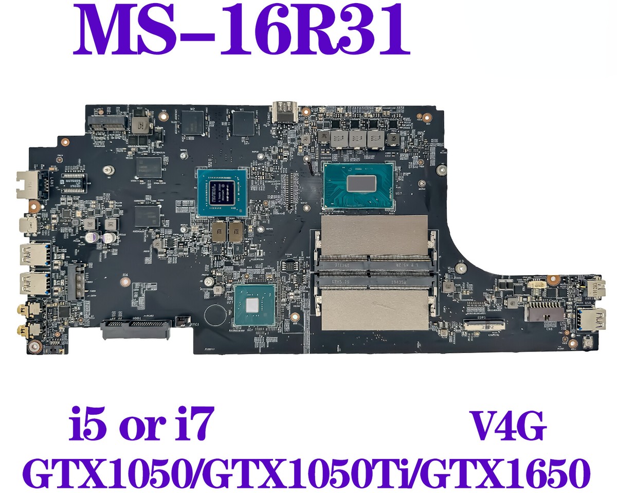 MSI MS-16R31 MS-16R3 GF63 Laptop Motherboard i5 i7 8th/9th GTX1050
