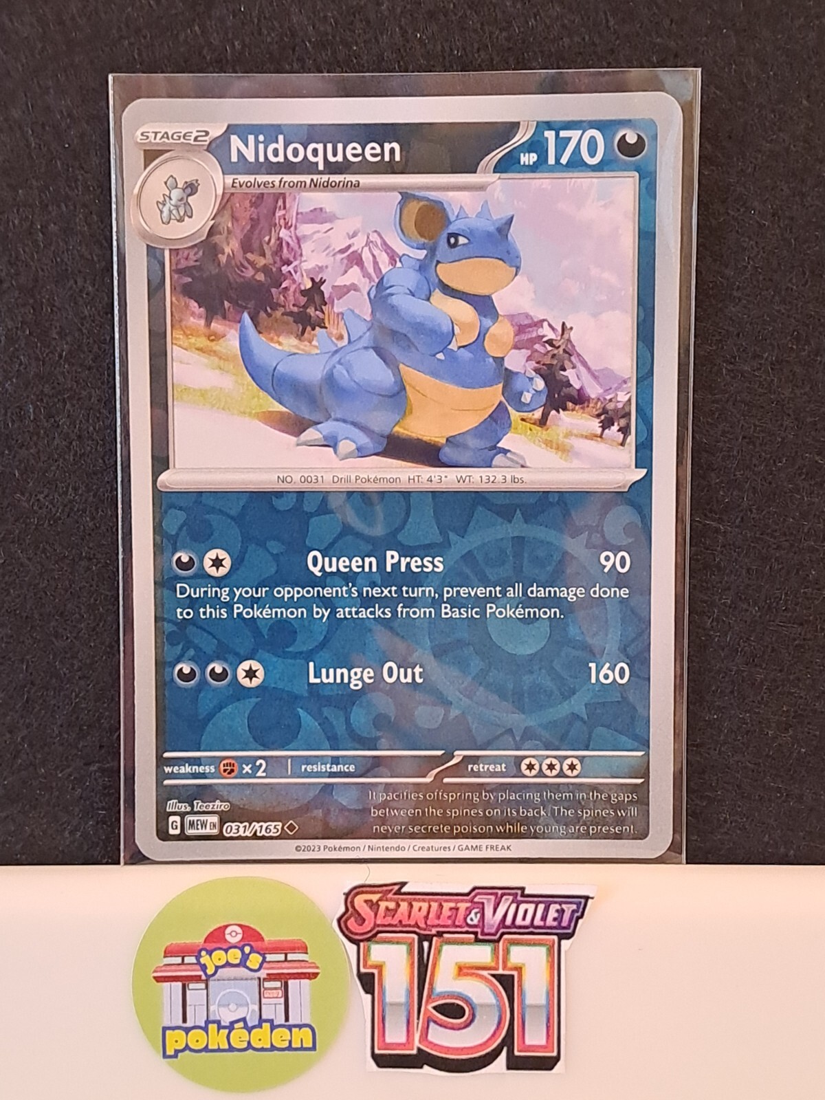 Pokemon TCG: Scarlet & Violet 151 - Reverse Holo - 031/165 - Nidoqueen NM/MT 