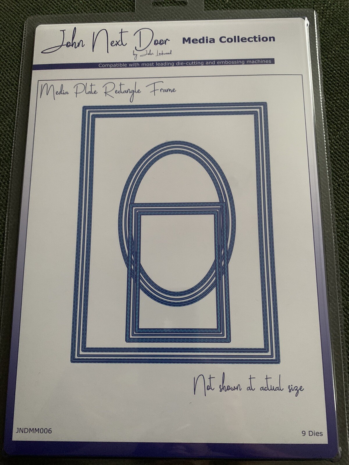 Crafts-too John Next Door Dies. MEDIA PLATE RECTANGLE FRAME JNDMM006 (C0167)
