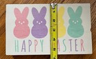 Peeps Bunny “Happy Easter” Wooden Block Sign Rustic Easter Sign For Decor — photo 5