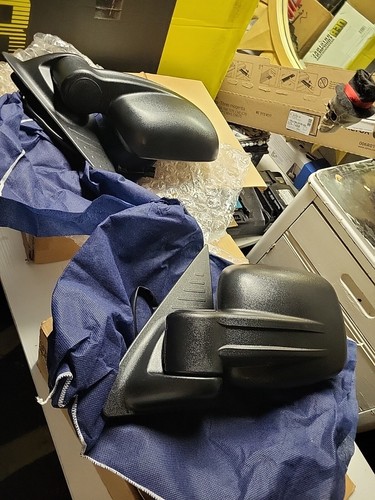 Folding Textured Power Mirrors Left & Right Pair Set for 02-07 Jeep Liberty SUV - Picture 3 of 3