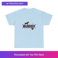 Custom Pitbull Pit Bull Paw Print Heartbeat Shirt Personalized Pet Name Tee