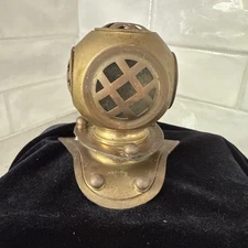 US Navy Mark V Brass Color Replica Small Helmet Vintage Nautical Decor 3"
