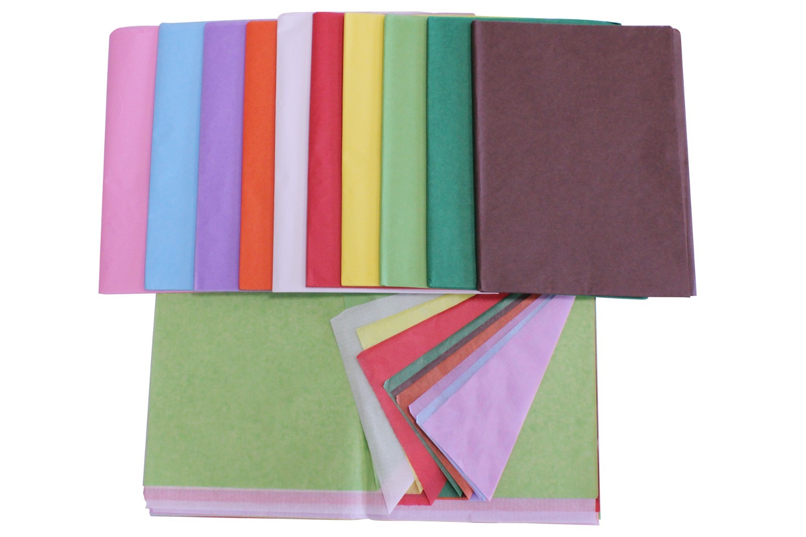 Tissue Paper Assorted colours 60 x sheets at 50cm x 76cm and 20 x sheets  PK80