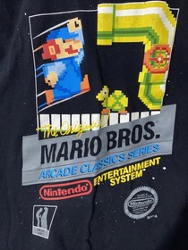 The Original Mario Bros Arcade Classics Series NES Graphic Shirt Nintendo Mens M