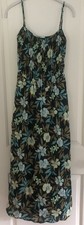 American Eagle Bella Midi Dress Floral New W/Tags Stretch Top  Lined Pockets XS