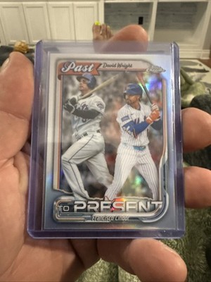 2026 Topps Chrome Past To Present David Wright & Francisco Lindor #PTP-14 Mets