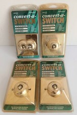 4 Victorian Style Brass Light Switch Convert-a-Switch. 4 Sealed Switchs 