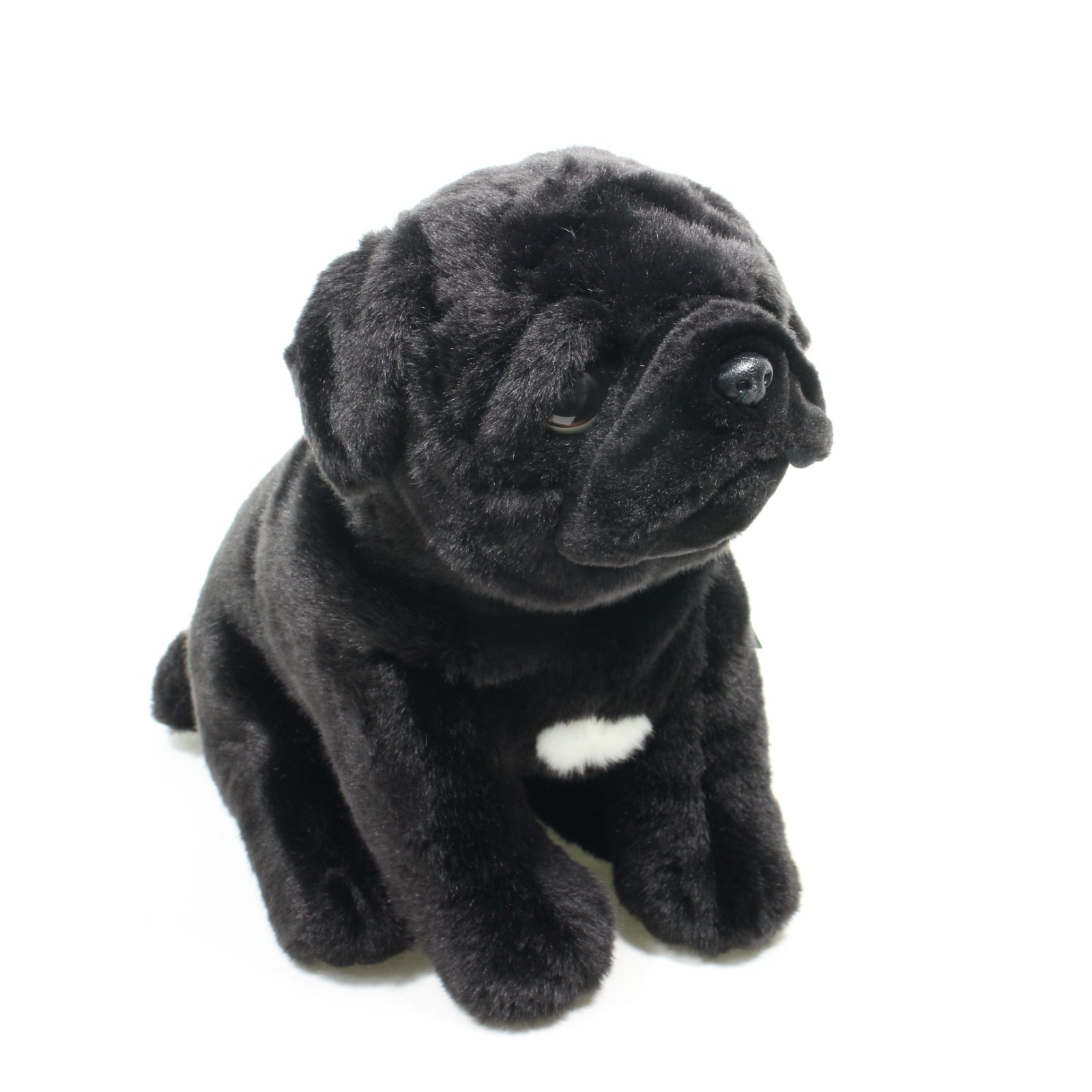 Faithful Friends Black Pug Puppy Dog Plush Soft Toy Animal Cuddly Teddy 23cm