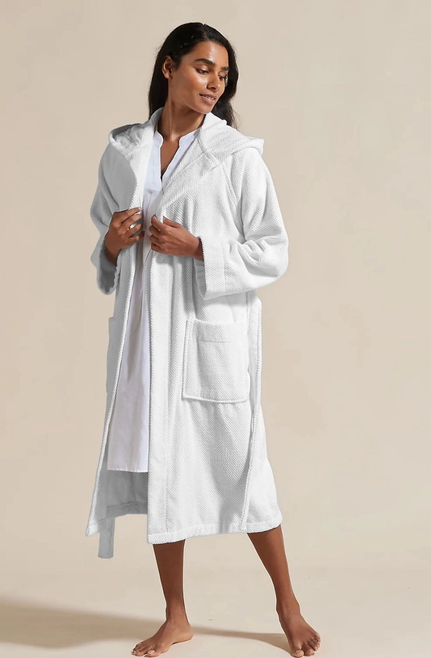 Christy Womens Hooded Brixton Bath Robe - White - Small - RRP £54 image 2