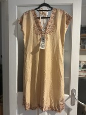 MILA 100% Silk Beaded Embroidered Dress Peach Blush – Boho Occasionwear