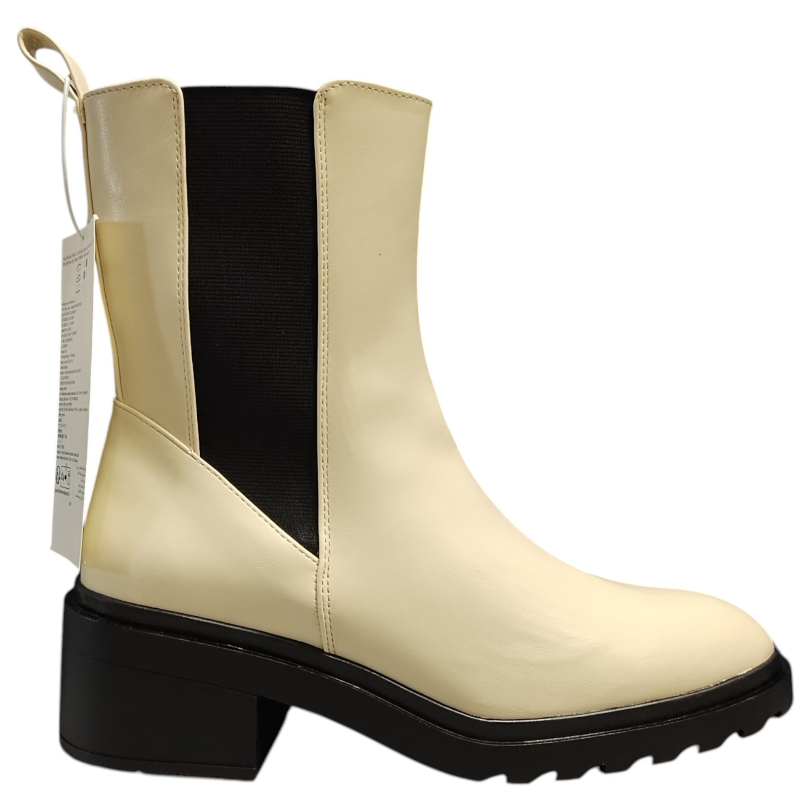 Botas Chelsea Amazon Essentials para mujer EE. UU. 10,5 blancas negras suela gruesa tirar